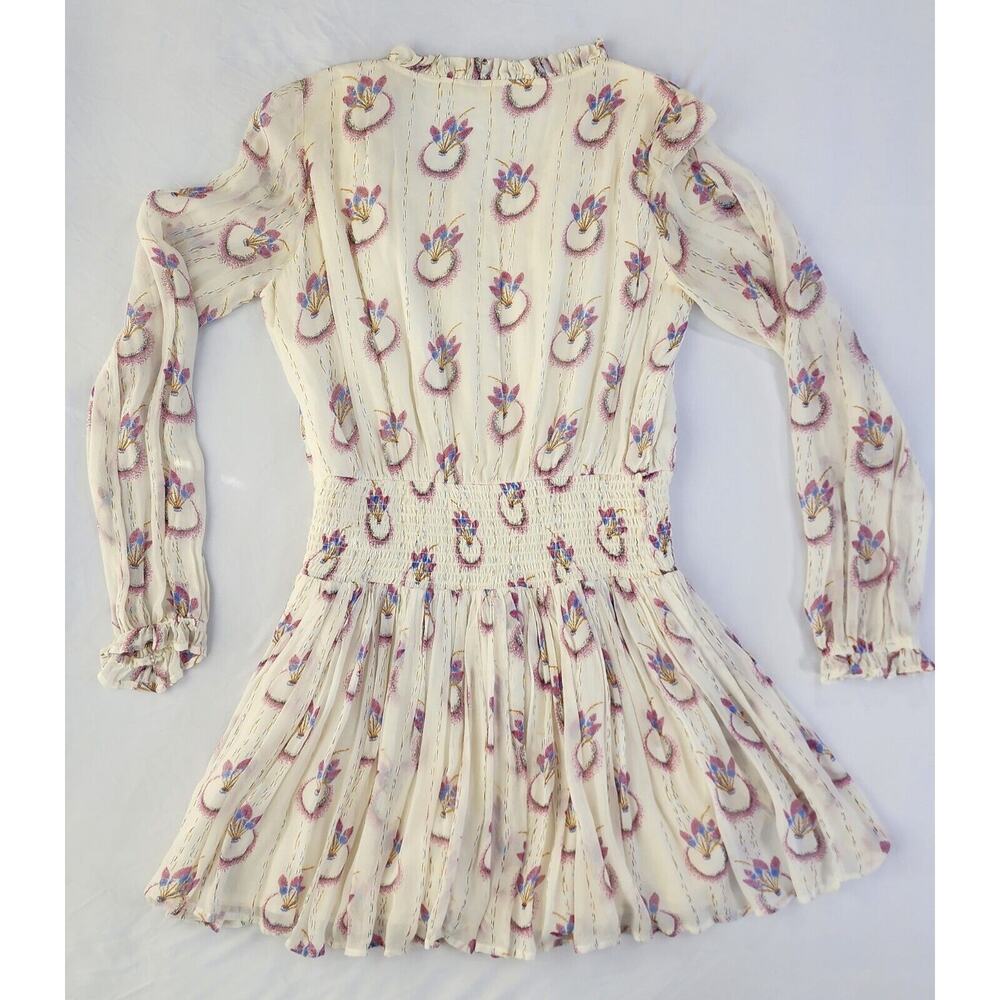 Free People Dress Womens Small White Floral Bohemian Wild Horses Dream Catcher - Picture 4 of 13
